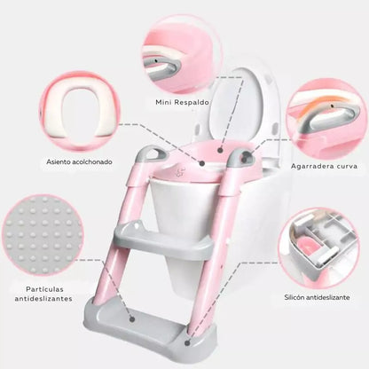 Adaptador De Inodoro Con Escalera Para Niños +Envio Gratis