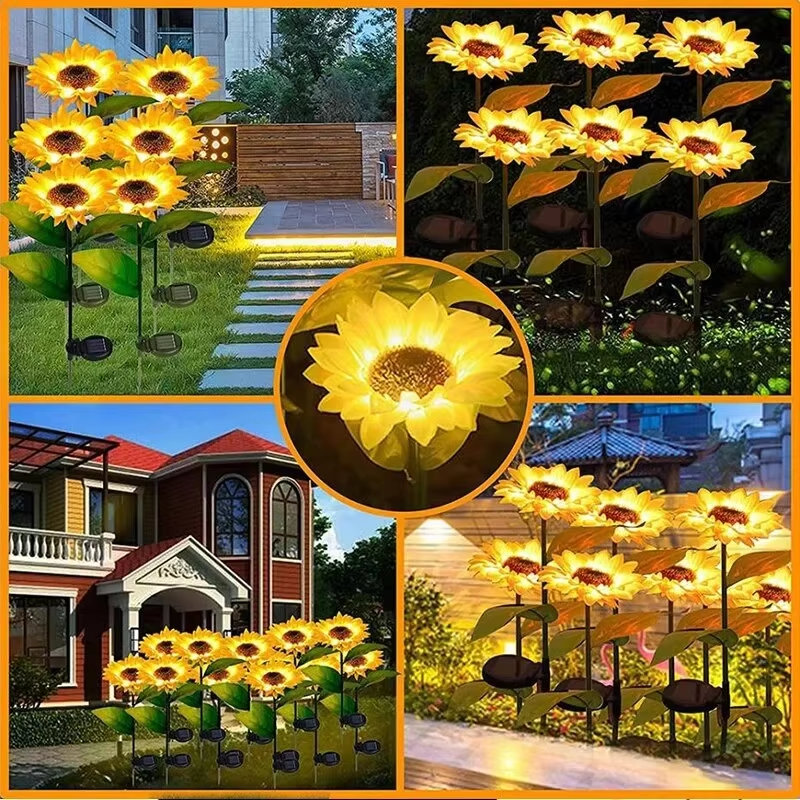 6 Girasoles LED con panel solar + Envio Gratis